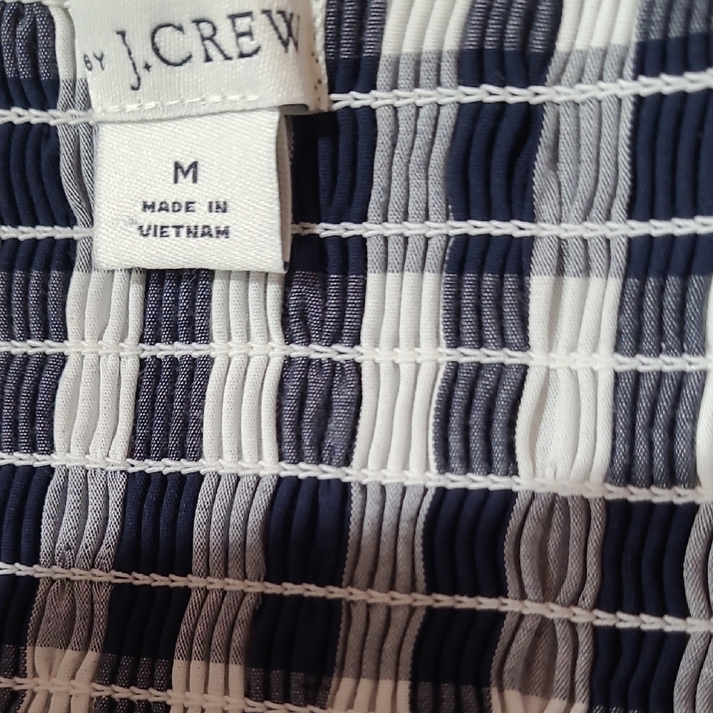 J. Crew Navy and White Gingham Maxi Dress - Picture 9 of 9